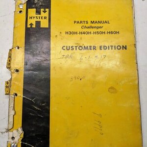 Hyster Parts List Book Manual Challenger H 30 40 50 60 H Fork Lift Truck