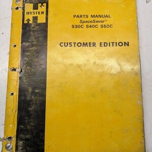 Hyster Parts List Book Manual Spacesaver S30C S40C S50C 1972 Fork Lift Truck