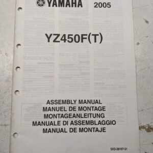 Yamaha Dealer Assembly Manual Motorcycle 5Xd-28107-51 Yz450F(T) 2005