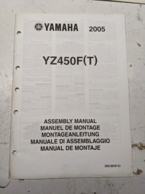 Yamaha Dealer Assembly Manual Motorcycle 5Xd-28107-51 Yz450F(T) 2005