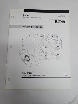Eaton Hydraulics Repair Information Manual 72400 Servo Control Piston Pump 7-621