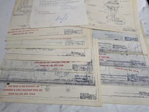 Giddings & Lewis Machine Tool #25 Drawings Blue Prints Diagrams Information Lot