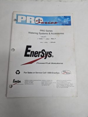 Enersys Pro Series Wating Systems & Accessories 2008 Sales Catalog Literature