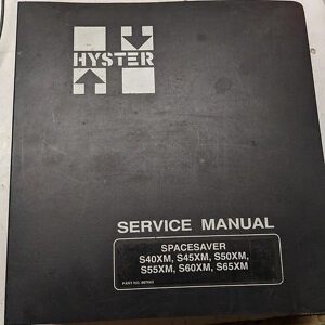 Hyster Service Manual Spacesaver S 40 45 50 55 60 65 Xm 1998 Fork Lift Truck
