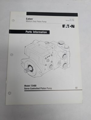 Eaton Piston Pump Parts List Catalog Information Model 72400 Servo Control 6-627