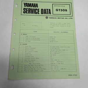 Original Oem Yamaha Service Data Sheets Motorcycle Specifications Gt50B