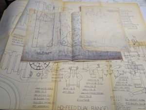 Carlton Machine Tool Company Construction Drawing Blue Print Diagrams