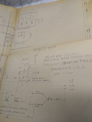 Cincinnati Bickford Tool Machine Super Service Radial Drill Wiring Diagram Print