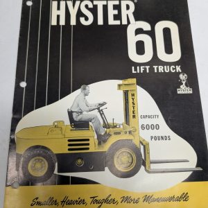 Hyster Fork Lift Truck Sales Brochure Literature Information Catalog 1956 Xa-60