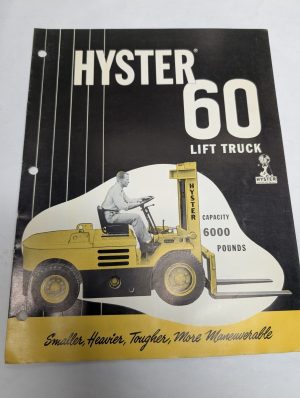 Hyster Fork Lift Truck Sales Brochure Literature Information Catalog 1956 Xa-60