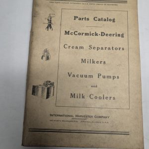 Ih Mccormick Deering Parts Catalog Manual Milkers Pumps Cream Separators Cs-13-C