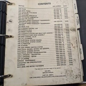 Hyster Service Manual Spacesaver S 40 50 60 Xl Fork Lift Truck Shop Repair 1989