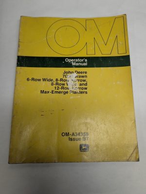 John Deere Jd Operator'S Manual 7000 Drawn Max-Emerge Planters Om-A34358 B7
