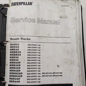 Caterpillar Service Manual Reach Trucks Nrr 30 35 40 Nrdr 25 Nsr P Cat