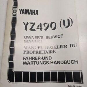 Original Yamaha Oem Owner Service Manual Shop Book 1987 Yz490(U) 2Wh-28199-80
