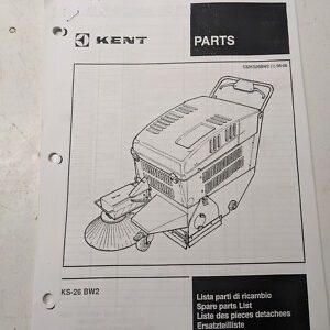Kent Spare Parts List Book Manual Ks-26 Bw2 Floor Scrubber