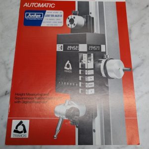 Trimos Vertical Automatic Height Measuring Squareness Test Instrument Brochure