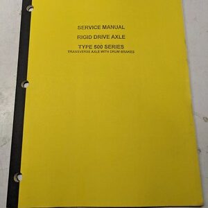 Landoll Fork Lift Truck Service Manual Maintenance Type 500 Rigid Drive Axle
