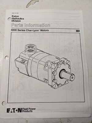 Eaton Char-Lynn Motors Parts List Manual 4000 Series Book 1981 6-126 004