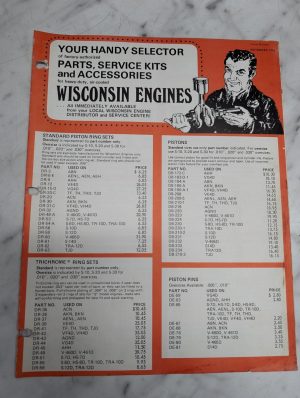 Your Handy Selector Parts Service Accessories Wisconsin Engines November 1974