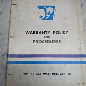 Teledyne Wisconsin Motor Ms-175 Warranty Policy & Procesdures Dealership Manual