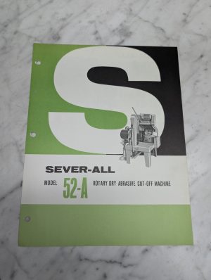 Sever-All Model 52-A Rotary Dry Abrasive Cut-Off Machine Sales Brochure