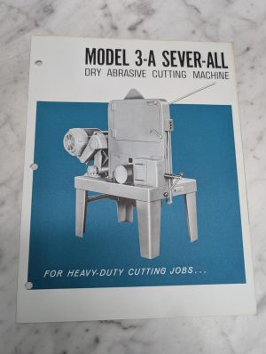 Sever-All Model 3-A Dry Abrasive Cutting Machine Sales Brochure Dh-68A