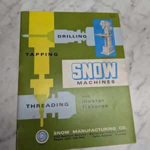 Snow Machines Master Fixtures Drilling Tapping Theading Sales Catalog Sn 200A