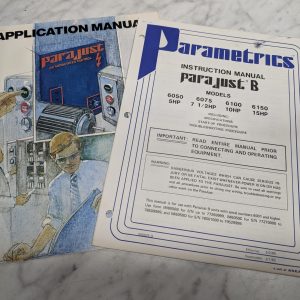 Parametrics Parajust B Instruction Application Manual 6050 6075 6100 6150 Motor