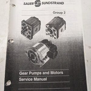 Sauer Sundstrand Gear Pump Motor Service Manual Group 2