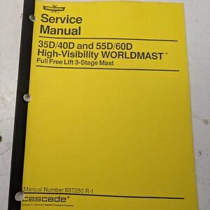 Landoll Cascade Service Manual Worldmast 35 40 55 60 D 1990 687250 Forklift