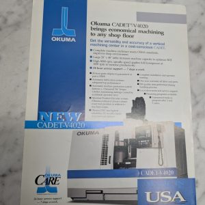 Okuma Cadet V4020 Machines Center Sales Information Literature Sheet