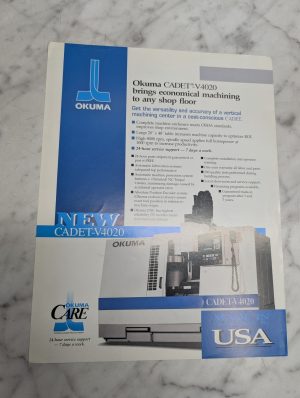 Okuma Cadet V4020 Machines Center Sales Information Literature Sheet