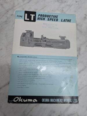 Okuma Type Lt Productive High Speed Lathe Sales Information Literature Specs