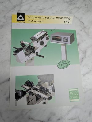Trimos Horizontal Vertical Measuring Instrument Thv Sales Brochure Information