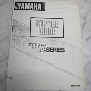 Yamaha Service Training School Guide 1986 Yz Series 90894-85300 Model Updates