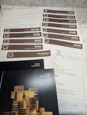 Gettys Versadrive & Wave Controller Information Literature Brochure Lot