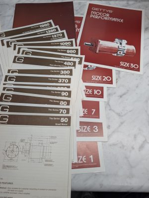 Gettys Motors Sales Information Literature Brochure Lot Performance Specs