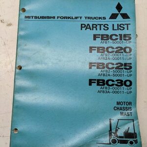 Mitsubishi Fork Lift Truck Parts List Book Catalog Fbc 15 20 25 30
