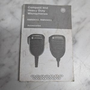 Motorola Compact & Heavy Duty Microphones Rmn5052 Rmn5053 Operators Manual