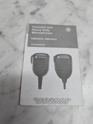 Motorola Compact & Heavy Duty Microphones Rmn5052 Rmn5053 Owners Manual