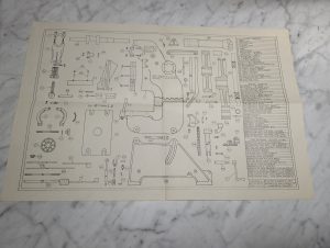 Perkins Machine Tool Model B Series Parts List Drawing Print Diagram Information