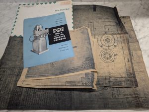 Covel Machine Tool #7 Grinder Drawings Diagrams Blue Prints Information Lot