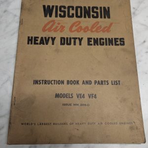 Wisconsin Engines Instruction Manual Parts List Model Ve4 Vf4 Repair Overhaul