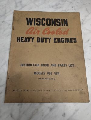 Wisconsin Engines Instruction Manual Parts List Model Ve4 Vf4 Repair Overhaul