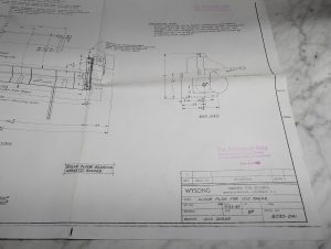Wysong 1010 Shear Machine Tool Floor Plan Drawing Print 8090-041 1985
