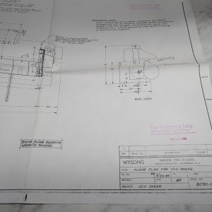 Wysong 1010 Shear Machine Tool Floor Plan Drawing Print 8090-041 1985