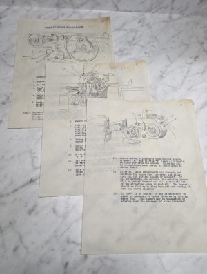 Norton 12” Surface Grinding Machine Pencil Drawn Instruction Sheets Shop Tool