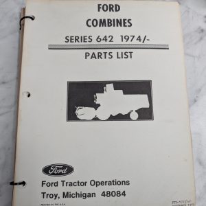 Ford Tractor Repair Parts List Book Manual Catalog 642 Combines 1974 1979