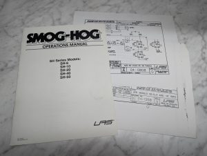 Smog-Hog Owners Manual Sh Series Sh- 6 10 20 40 50 1999 Instructions